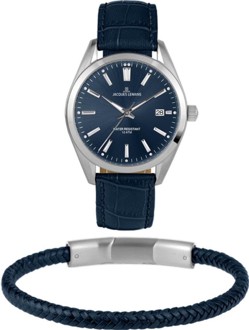 Jacques Lemans Men's Watch 1-2143C-SET front view