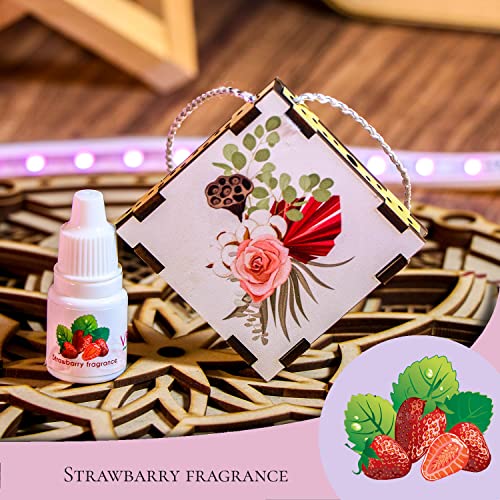 Image of Air Freshener For Toilet Bathroom Washroom Deodorizer Scent 5 ml. Essential Oil Diffuser Eliminates Odor Air Purifying Aroma Box Hanging Automatic Smell Remover (Strawberry Fragrance, 1 pcs)