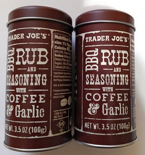 Trader Joe's BBQ Rub and Seasoning with Coffee & Garlic(Two-Pack)