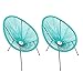 Happy Garden Lot de 2 fauteuils œuf Acapulco Aqua