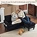VINGLI 68.5' L Shaped Couch with Movable Storage, Convertible Sectional Sofa in Corduroy Fabric, Modern Reversible Chaise Couch for Small Spaces, Apartment, Living Room，Black
