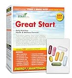 Great Start All-in-One Daily Vitamin Pack - Essential Nutrition - Vitamins C, D3, K2, B-Complex, Zinc, Trace Minerals, Super Greens & Marine Collagen - 30 Day Supply