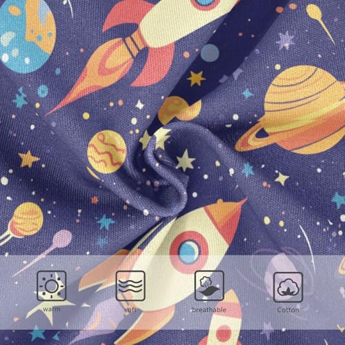 Wusikd Rockets Planets Stars Girls' Underwear Cotton Girls Briefs Soft Toddler Underwear 2T3