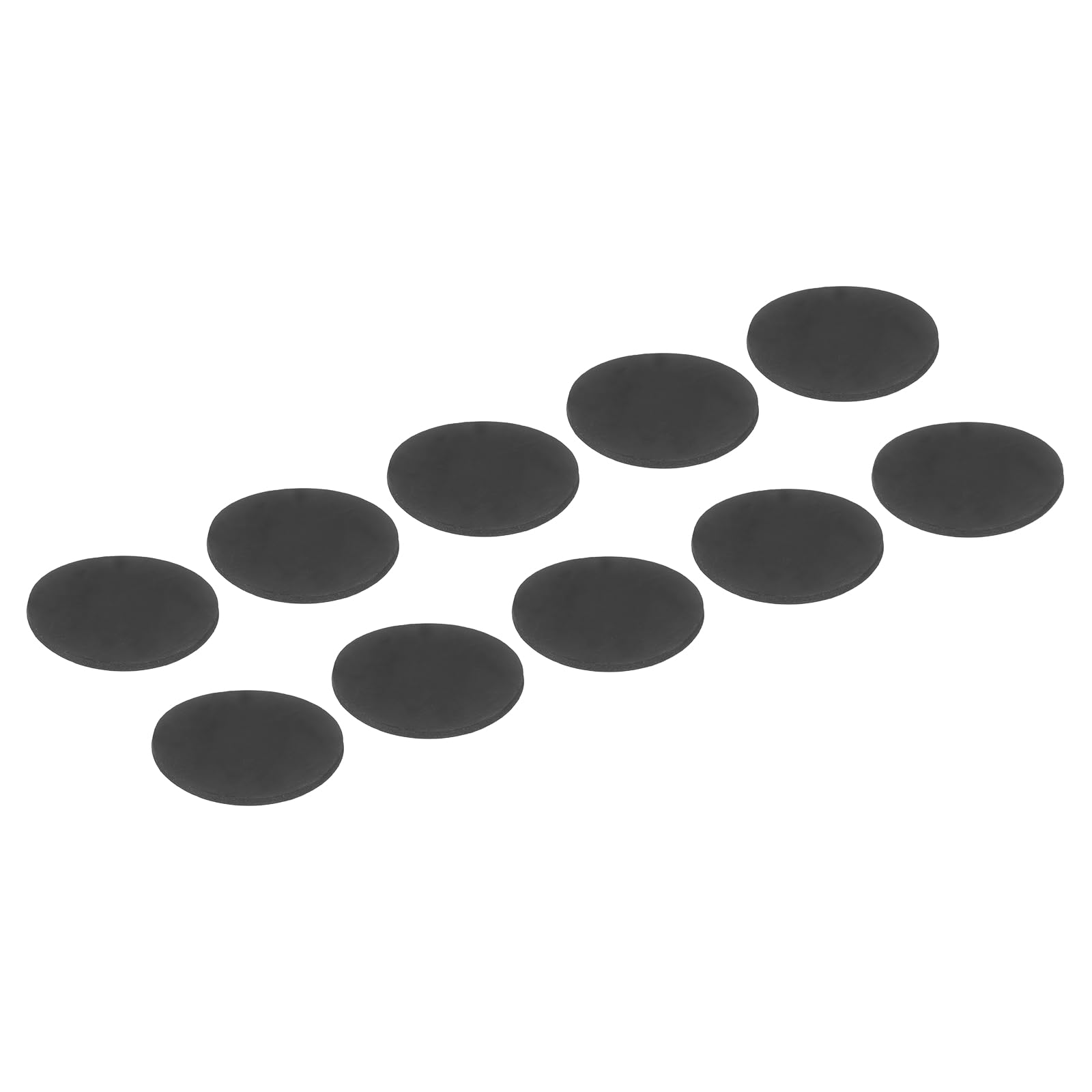 sourcing map 10 Pcs Non Slip Furniture Pads, 13/5" (65mm x 3mm) Self Adhesive Furniture Grippers Rubber Anti-Scratch Feet Round Chair Leg Pads Floor Protectors for Hardwood Floor, Black