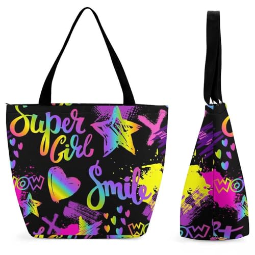 Sac à bandoulière Couleur Étoile D'amour pour femme : finitions soignées et grand format