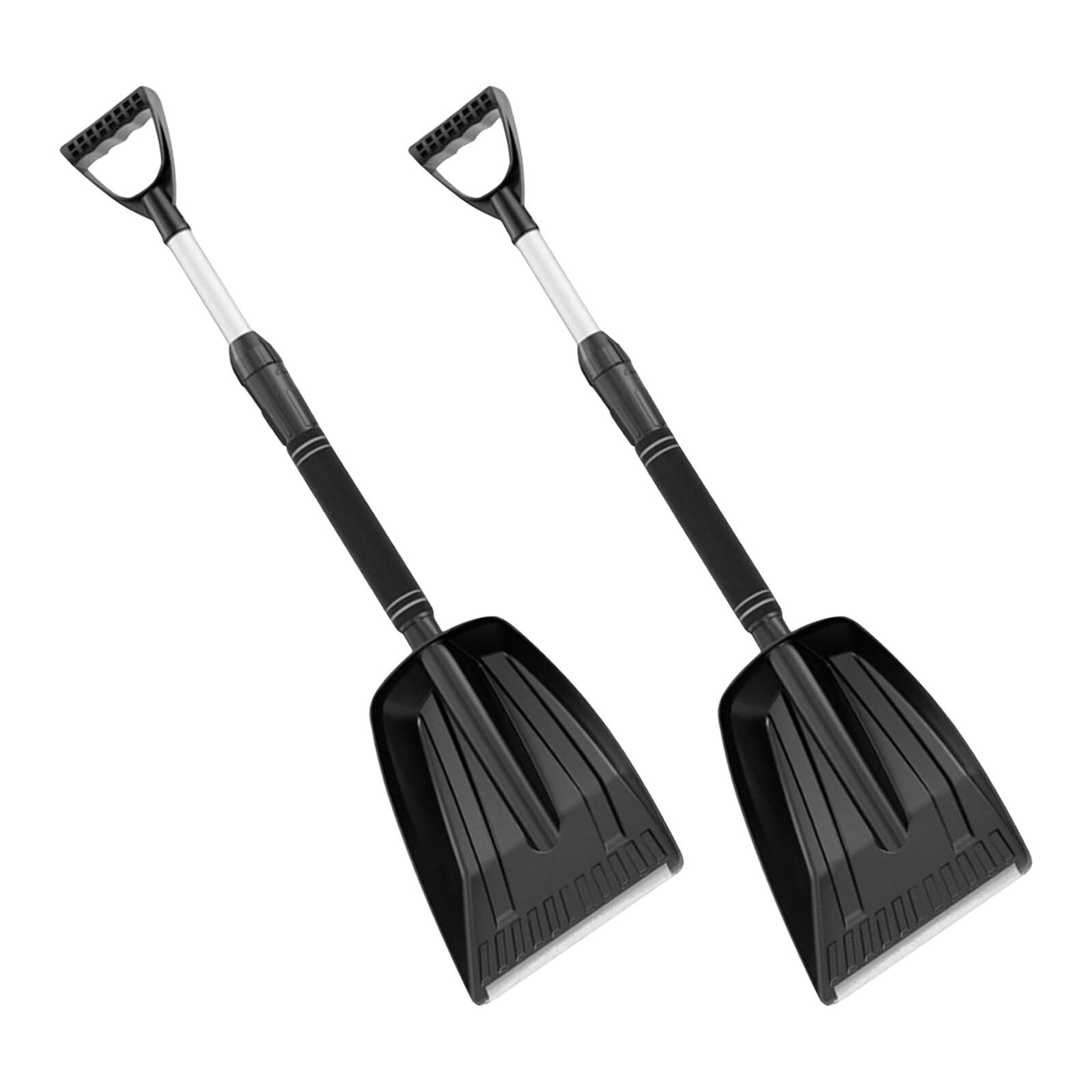 Pelle à neige télescopique en aluminium pour voiture : lot de 2 outils de déneigement maniables