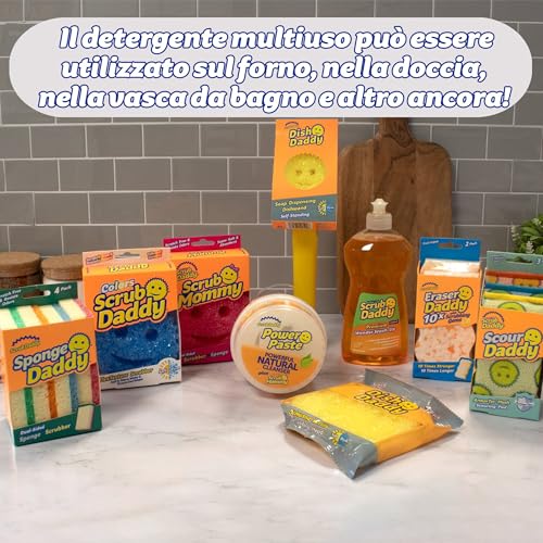 Scrub Daddy Power Paste Pulizia, Pietra Detergente Multisuperficie - Prodotto per Pulire la Forno, Vetro, Cucina, Bagno, Piano, Piastrelle e altro - Pasta per la Pulizia con la Spugna Scrub Mommy - 8