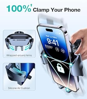 VICSEED Upgrade Ultra Stable Car Phone Holder Mount【Double Lock Metal Clip】 Universal Air Vent Phone Mount,Mobile Cell Phone Holder for Your Car,for iPhone 17 Pro Max 16 and All Phone