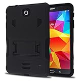 Galaxy Tab 4 8 Case, Kuteck Samsung Galaxy Tab 4 8 SM-T330 Case - High Impact Resistant Full-Body Protection Hybrid Armor Defender Case Convertible Built in Stand for Samsung Galaxy Tab 4 8.0 (Black)