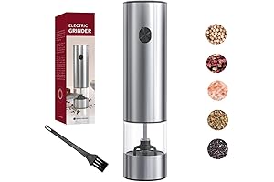 Sametech Electric Salt and Pepper Grinder Set - Effortless Seasoning with Style
