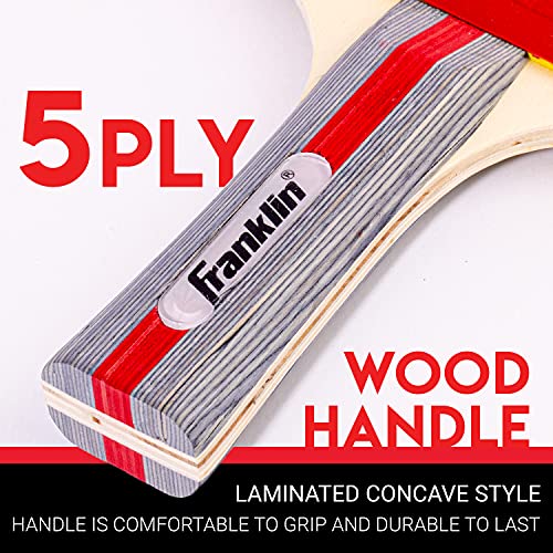 Franklin Sports Performance Table Tennis Paddle - Pro Style - Red + Gray - image 4