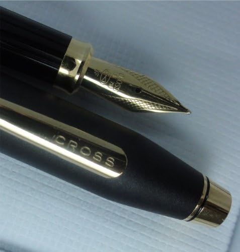 Cross Century II Matte Black with Solid 18KT Gold Medium Nib Fountain Pen! Very Rare