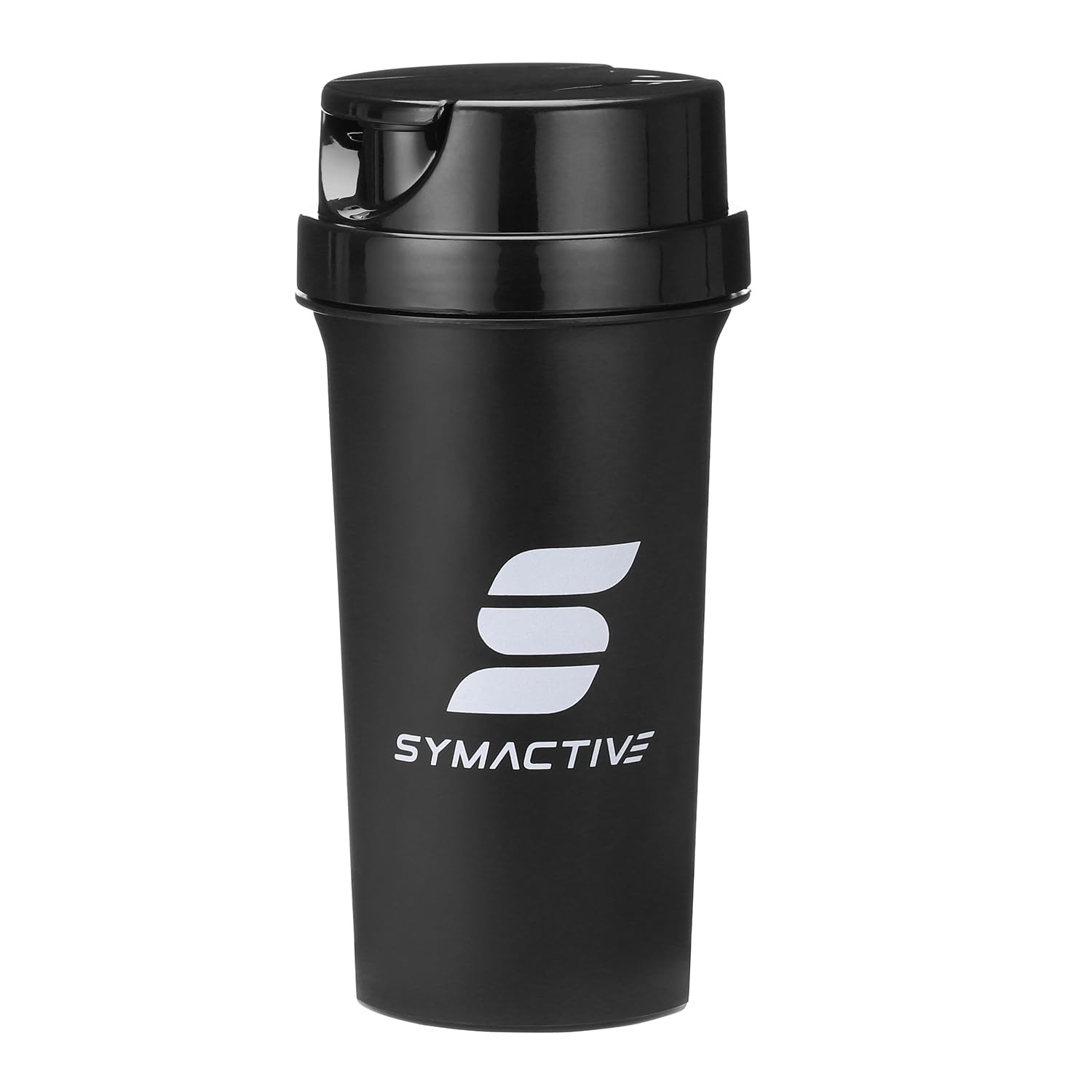 Amazon Brand - Symactive Leakproof Unbreakable Sports Shaker Bottle with Strainer, Anti Odour Large Spout & Flip Lid, BPA-Free (Color: Black, 700 ml),Plastic - Image 5 thumbnail