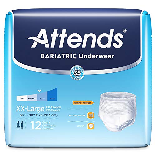Attends Bariatric Pull On Xxl Underwear, Moderate Absorbency, 1 Case Of 48 #TOP1