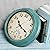 12 Inch Indoor/Outdoor Retro Waterproof Wall Clock with Thermometer,Vintage Battery Operated Silent Non Ticking Quartz Clock Wall Decorative for Kitchen/Bedroom/Living Room/Bathroom/Patio-Olive green