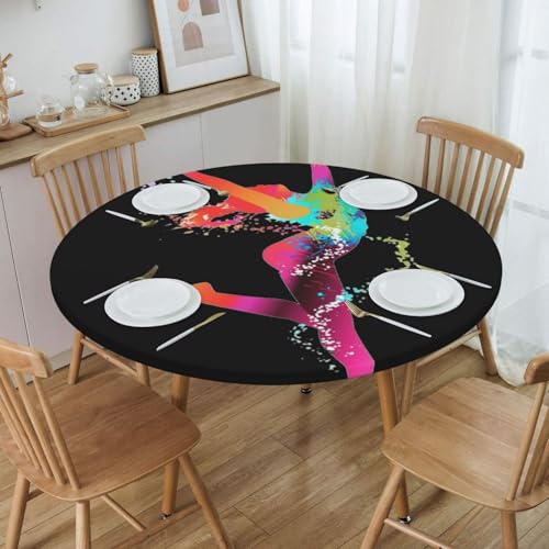 Nappe ronde imperméable lavable pour éviter les traces de verre sur la table - 6