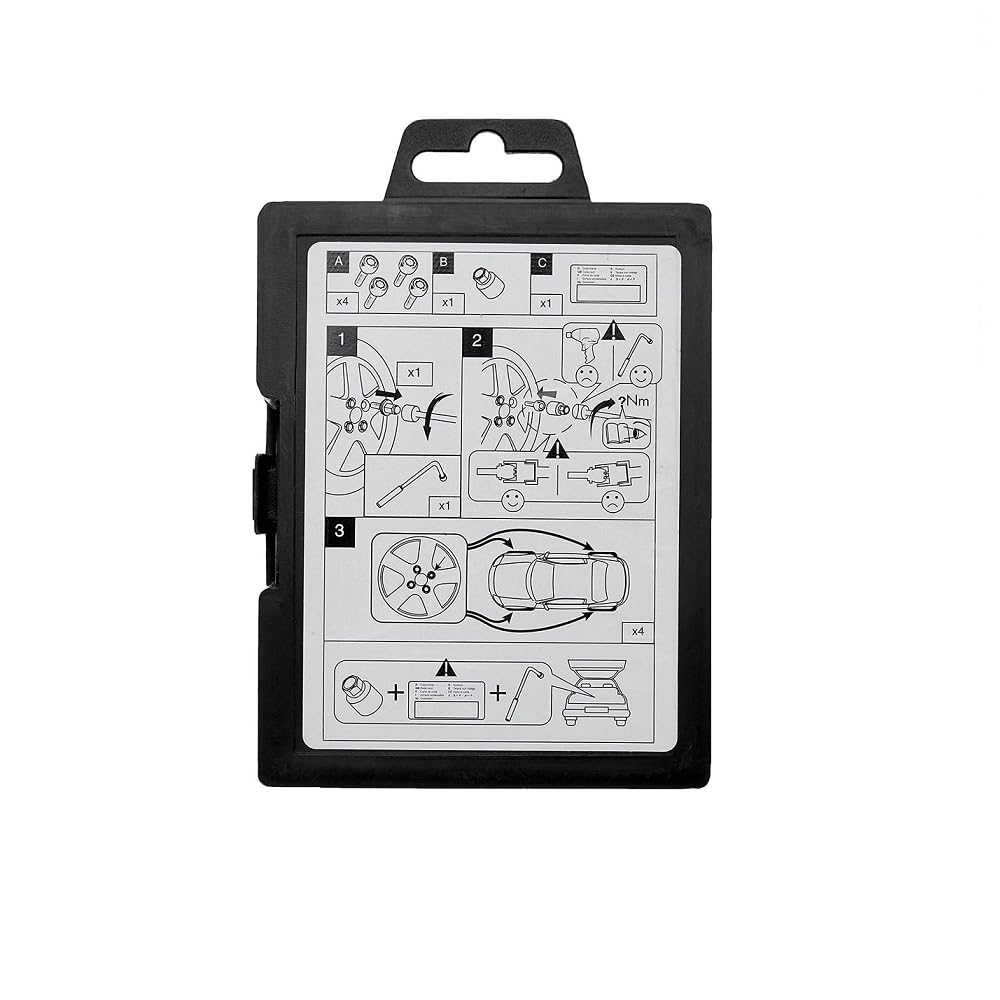 KIT DI BULLONI STARLOCK BULLONE ANTIFURTO AUTO PER RUOTE CON CERCHIO IN LEGA COMPATIBILE CON RENAULT Capture, Xmod Cross anno 04/2013 in poi BR37/E FARAD OMOLOGATO PER GOMME