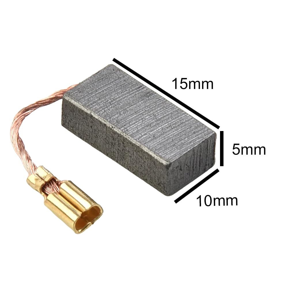 Spazzole carboncini 5x10x15 mm per trapani seghe pialle compatibile per AEG SB2E HK55 HK66 EH82 / compatibile per Milwaukee SSPE800 CS55 / compatibile per Atlas Copco PHE20 PHE24