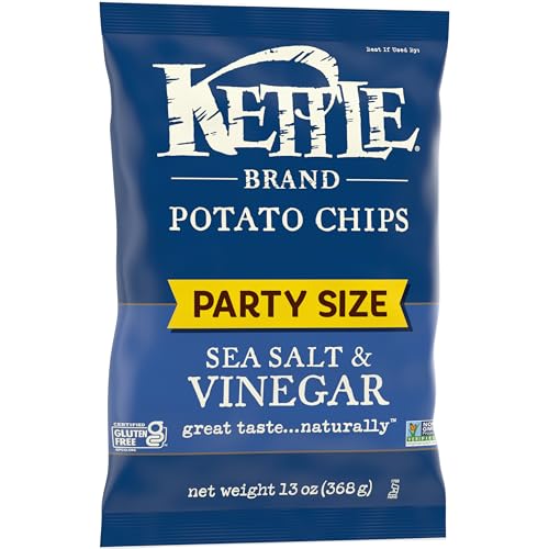 Kettle Brand Potato Chips, Sea Salt & Vinegar Kettle Chips, Party Size, 13 Oz image 7