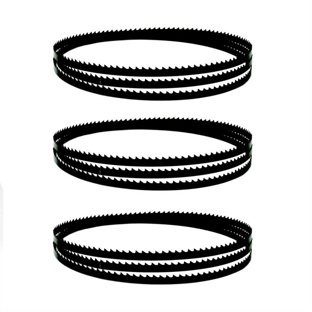 Paquete De 3 Hojas De Sierra De Cinta De 1/4 De Pulgada De Ancho, 6 TPI, Corte Curvo, Múltiples Longitudes(55 x 1/4 inch)