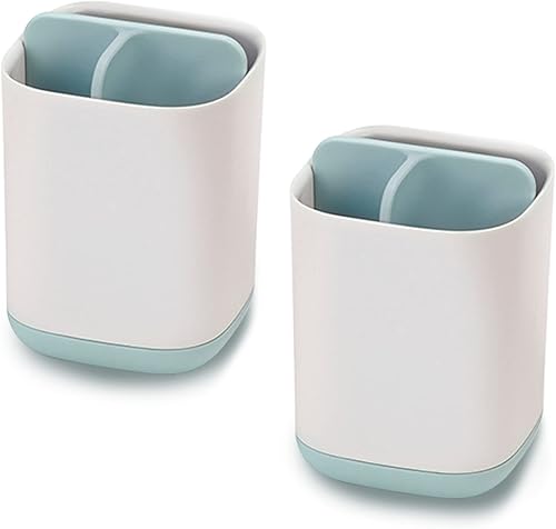 Paquete de 2 soportes para cepillos de dientes soporte para pasta de dientes con parte inferior antideslizante 3 ranuras soporte eléctrico para