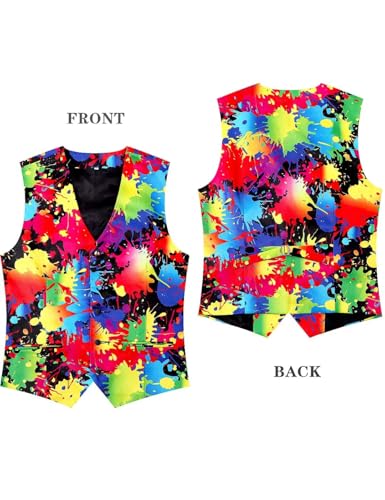 2-Piece Festival Suit Vest for Men, Party Waistcoat Vest & Bow Tie4