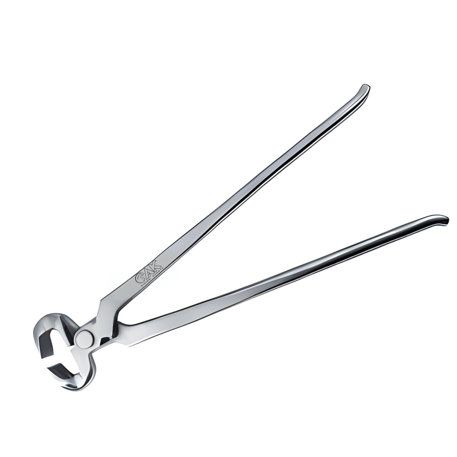AK AKRS-6067 - Pinza per zoccoli in acciaio INOX massiccio, per cavalli, zoccoli, strumenti veterinari (argento, 38 cm)