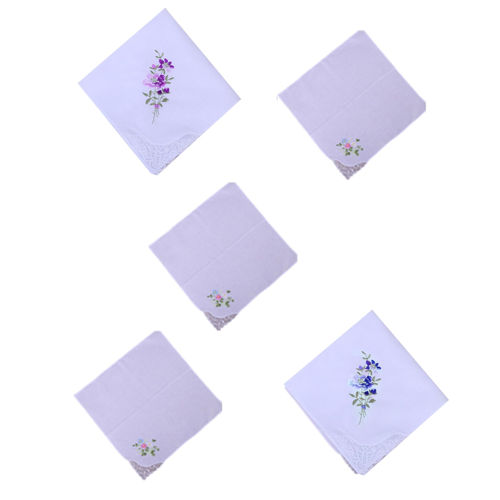 Fentency Pocket Hankie for Adult Portable Square Handkerchief Multiuse Embroidery Sweat Wipe Towel Women Accessories
