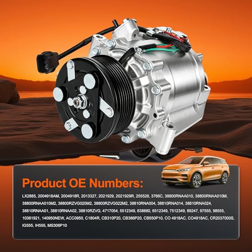Image of 38810RRBA01 Air Conditioner AC Compressor for Honda Civic 2006-2011