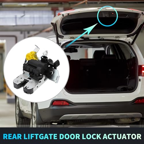 Image of X AUTOHAUX Replacement Rear Liftgate Door Lock Actuator for Audi Q7 2017-2022 Tailgate Latch Assembly No.4M0827506B /4M0827506C Silver Tone