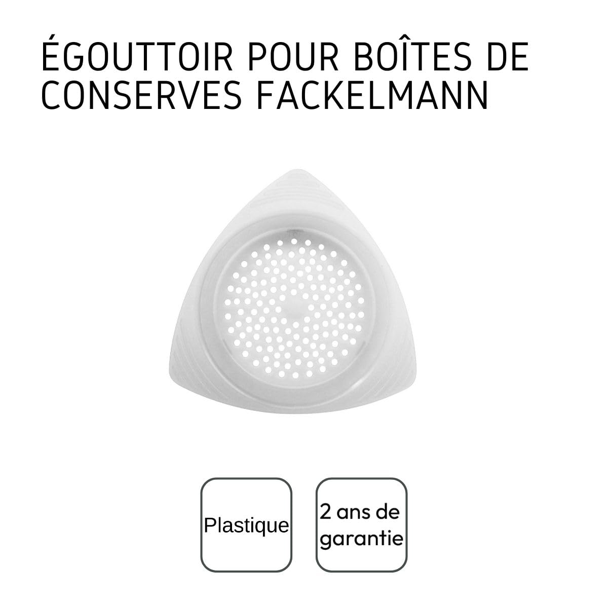Fackelmann Colador-Escurridor Latas Conserva, polipropileno, color blanco, 1 ud.