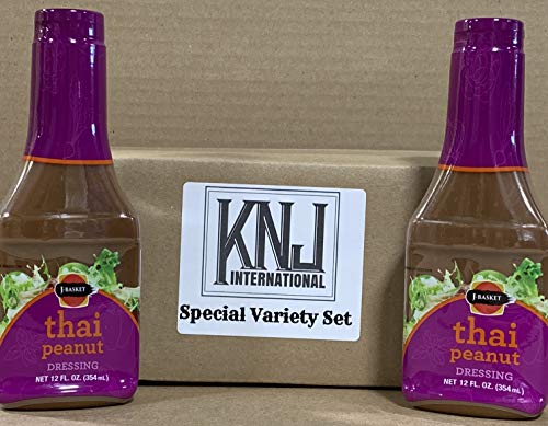 J-basket THAI Peanut Dressing 12oz by KNJ International (Pack of 2)