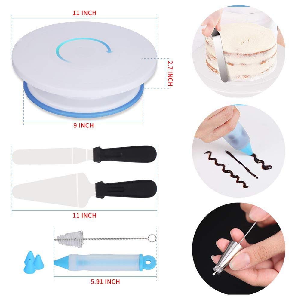 Set Decorazione Torte Hightingale 143 Pezzi – Con Bilancia Elettronica, Giradischi, Spatole, Sac A Poche E Ugelli
