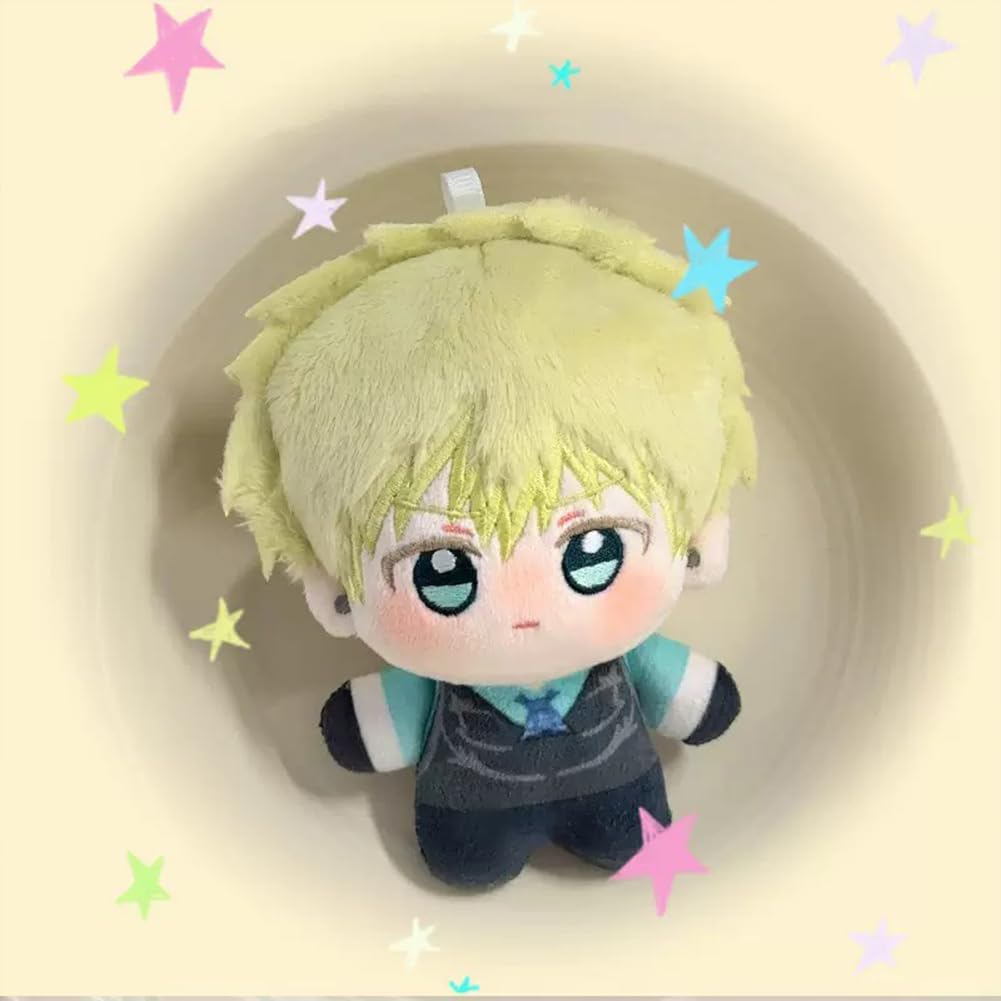 Hikaru Kamisaki/Inori Yuitsuka/Jun Yodaka Plüschfigur, niedlich, weich, gefüllt, 10 cm, Anime-Plüsch-Schlüsselanhänger, Schultaschen-Anhänger, Zubehör, 5 Stück