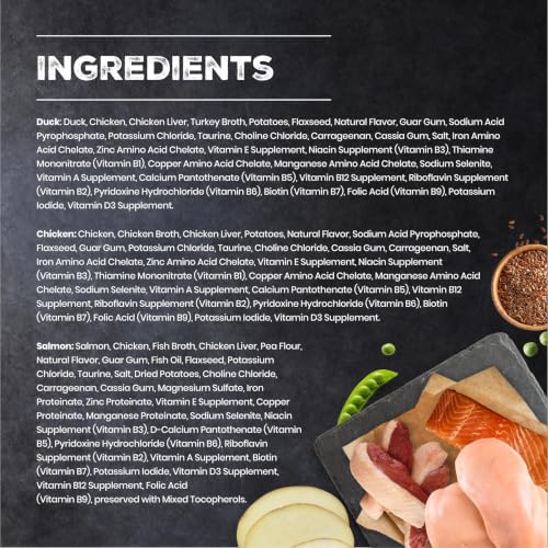 Blue Buffalo Wilderness Variety Pack Adult Paté Wet Cat Food, 3 oz, 12 ct | Chicken, Salmon, and Duck Patés (4 of Each), High Protein & Grain-Free Recipes, Supports Daily Hydration