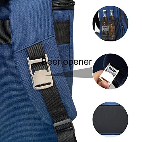 Osoce Backpack Cooler Insulated Waterproof Leakproof Cooler Back Pack, Large Capacity 30 Can Cooler Bag To Beach Lunch Picnic Camping Hiking Fishing Travel (1.0 Blue, Medium) #TOP6
