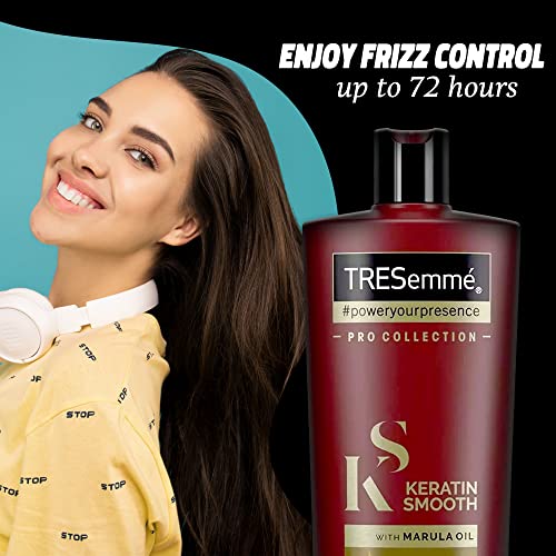 Tresemme Keratin Smooth Shampoo With Marula Oil, Pro Collection - 24 Fl Oz / 700 Ml X 2 Pack #TOP4