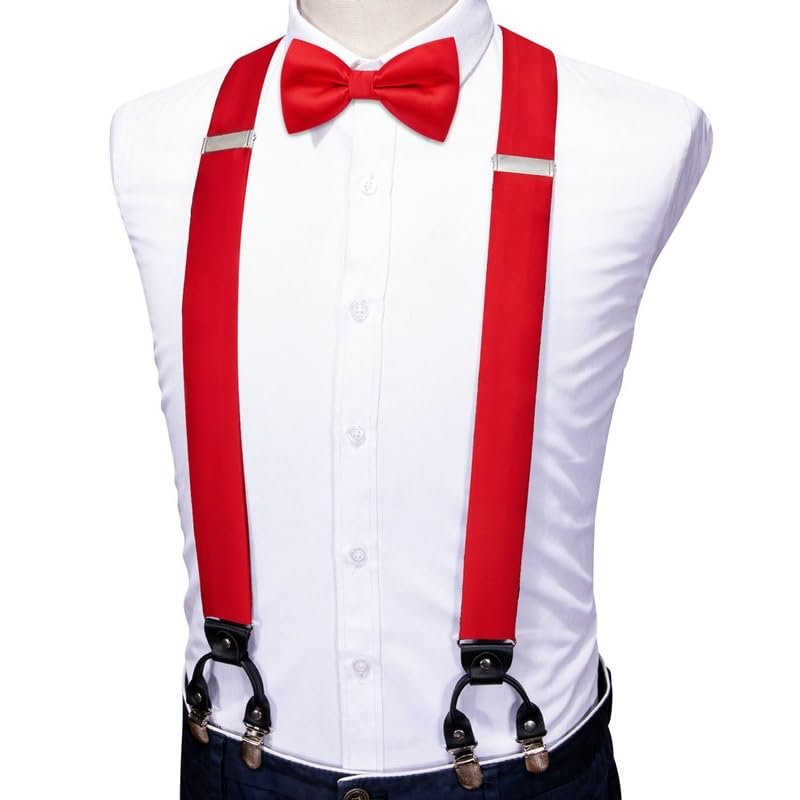 Set Clásico de Tirantes y Pajarita de Seda para Hombre miniatura 4