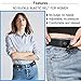 SANSTHS Buckle-Free Elastic Women Belt for Jeans Without Buckle, Comfortable Invisible Belt No Bulge No Hassle (Black)