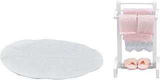 Dollhouse Floor Rug, Gift 1:12 Dollhouse Mini Towel Rack for Kids for Dollhouse Room