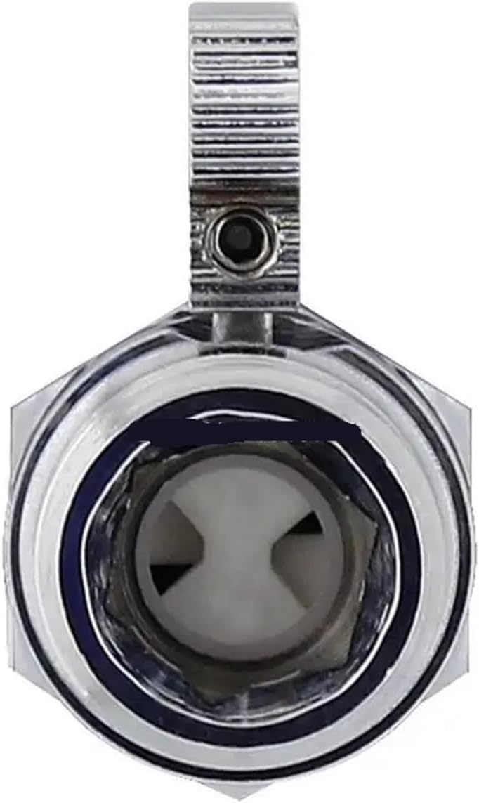 Shower Hose Shut Off Valve, Polished Chrome Brass with Handle Flow Control and Shut Off