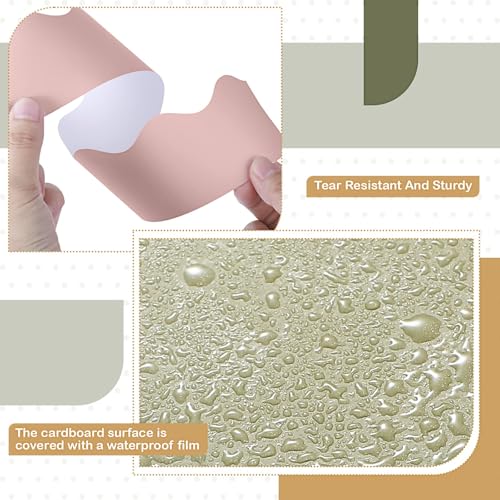 6 Rolls 196.8 ft Colorful Scalloped Bulletin Board Borders for Classroom & Poster Decorations, Spring & Summer Trim, Waterproof Paper, Perfect for Whiteboards, Chalkboards, and Walls