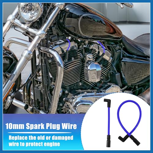 Cables de bujía de silicona azul de 10mm para un encendido más eficiente 3