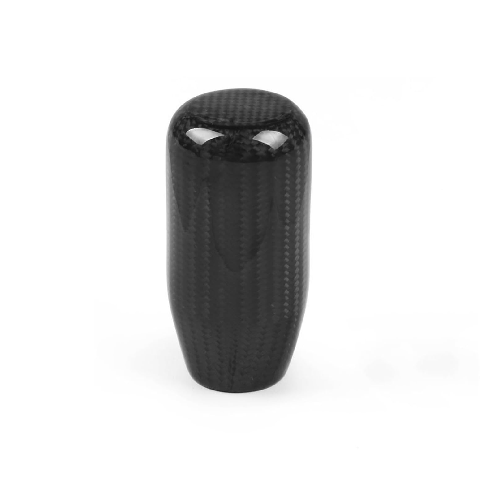 KOEHXJ Shift Gear Knob Cover Carbon Fiber Gear Shift Knob Manual Transmission Shifter Lever Round Ball Shape Handle(73MM Black)