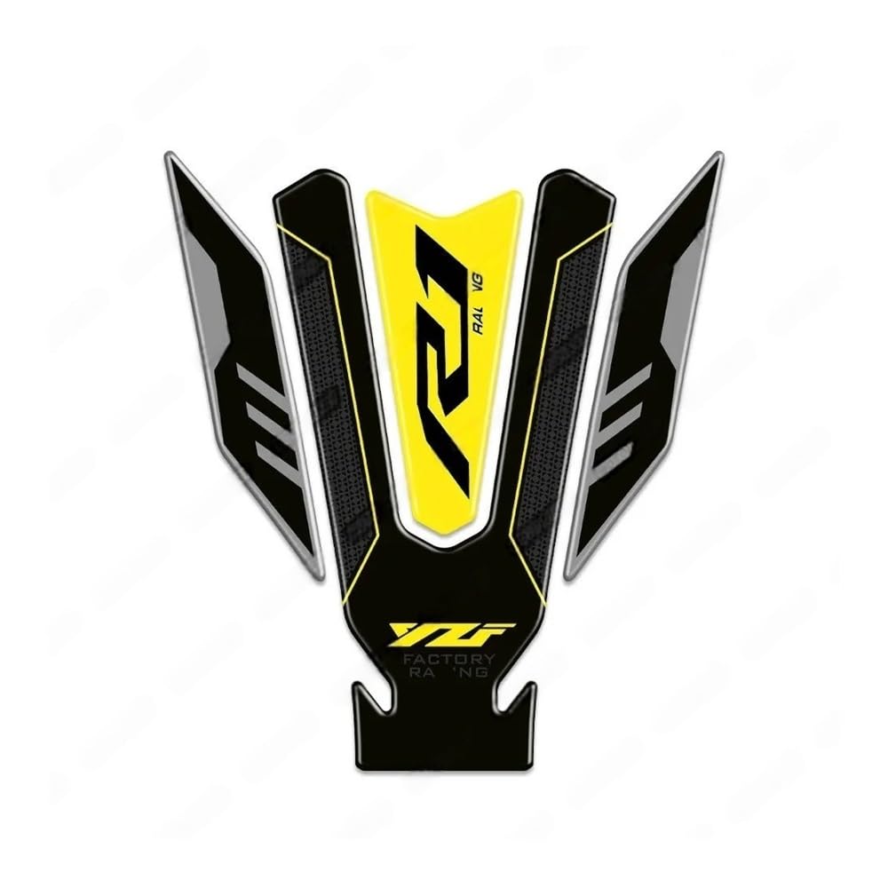 Rg1xte Yellow 02 Fuel Tank Pad Motorcycle Fuel Tank Pad Protector For Yzf R1 R1m Yzfr1 2015-2023 Motorbike Gas