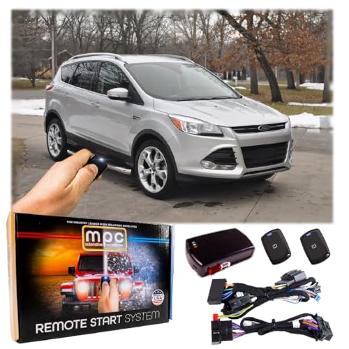 MPC Complete 1-Button Remote Start Kit Compatible with Ford Escape 2013-2016 Plug & Play - with T-Harness