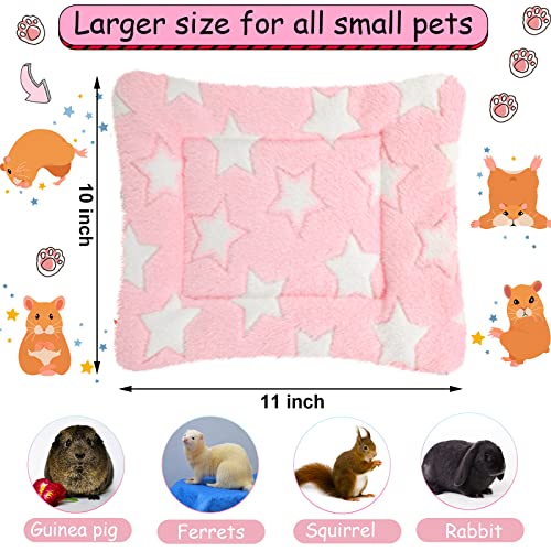 Jetec 3 Pieces Guinea Pig Bed Mat Rabbit Warm Bed Hamster Bedding Winter Hamster Sleep Pad For Bunny Hamster Squirrel Hedgehog Chinchilla, 3 Colors (Stars) #TOP1