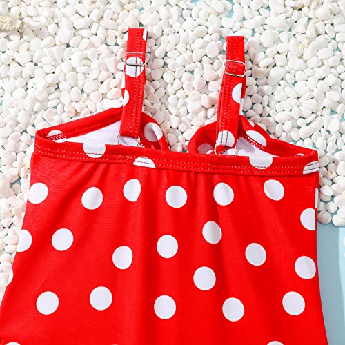 Swimsuit 5t Girls Toddler Summer Sleeveless Girls Polka Dot Red Black Yellow Swimwear Swimsuit Swimming Suit3