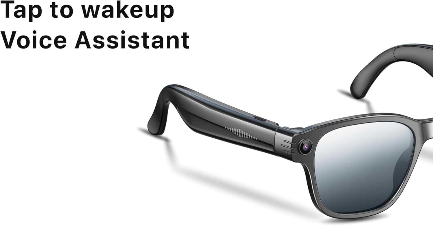 Ciciglow Lunettes Intelligentes, Lunettes De Traducteur AI Enregistrement Traduction