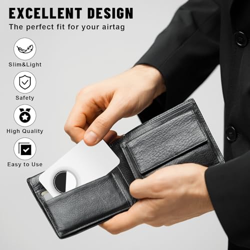 Airtag Wallet Holder 1 Pack,0.04 ” Thin Airtag cardholder,Thickness Utral Slim Silicone Protector for Purse,Handbag,Clutch Bag,Backpack Wallet(Black)2